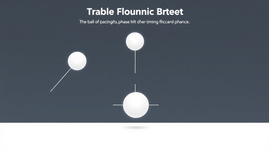 탁구 공이 테이블에서 바운드한 후 상승기, 정점기, 하강기를 거치는 궤적 단계 설명 다이어그램